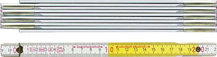 Garantierte Lieferung Gliedermaßstab 9802 L.2m B.16mm mm/cm EG III Buche weiß-gelb BMI