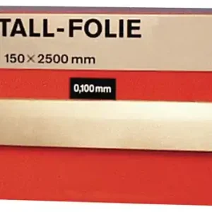 Bestpreis Metallfolie D.0,075mm MS MS63 L.2500mm B.150mm RECORD