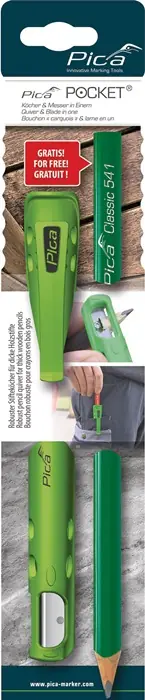 Günstig Köcher Pocket f.Blei-/Markierstifte m.Spitzmesser m.1 Steinhauerbleibstift PICA