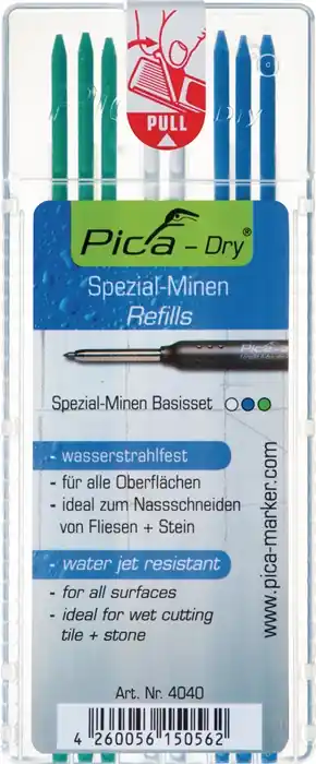 Nur Heute Minenset Pica-Dry 3x blau,2x weiß,3x grün wasserstrahlfest 8 Minen/Set