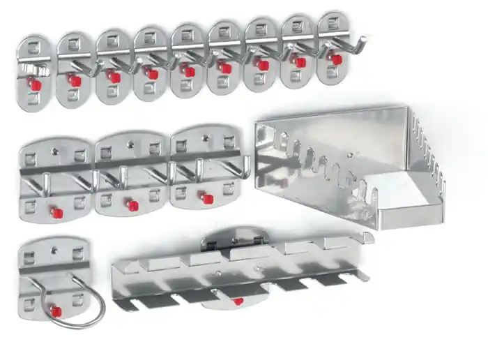 Preis Gesenkt Werkzg.h.BxHmm 12 div.Haken/3 Doppelhaken 15-tlg.RASTERPLAN
