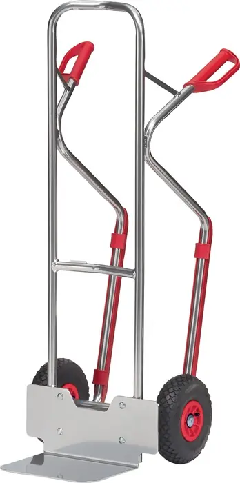 Heißes Angebot Stapelkarre H.1300mm Schaufel-L250xB320mm Luft-Bereifung Trgf.200kg alu FETRA