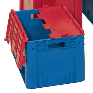Top-Angebot Klappdeckel PP L600xB400mm grau m.Scharnier 4St./Karton LA-KA-PE