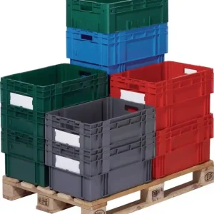 Drehstapelbehälter PP rot L600xB400xH420mm LA-KA-PE Top-Angebot