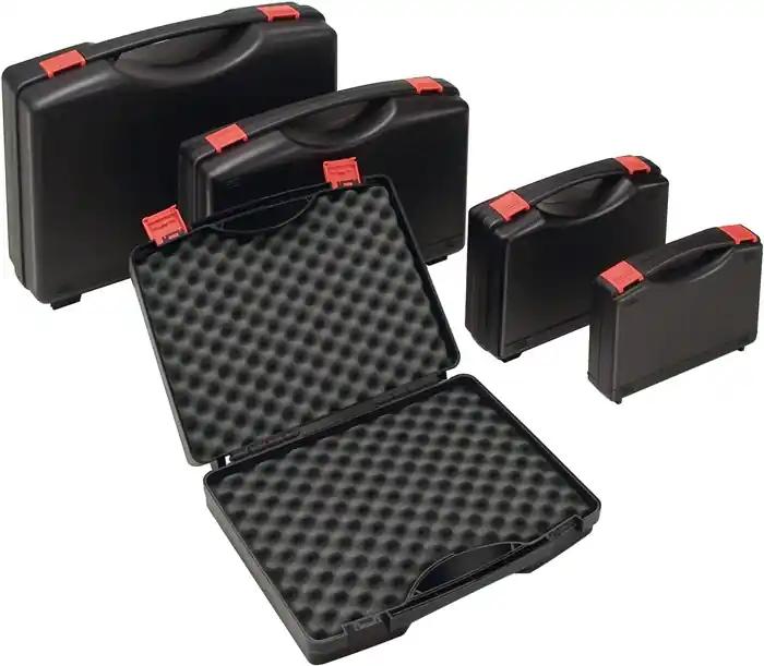 Neu Ku.-Koffer L340xB275xH83mm PP 1 Griff m.Schaumstoffeinlage schwarz