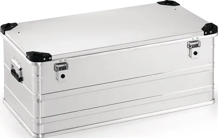 Aluminiumbox L902xB495xH380mm 140l m.Klappverschluss u.Stapelecken Solange Der Vorrat Reicht