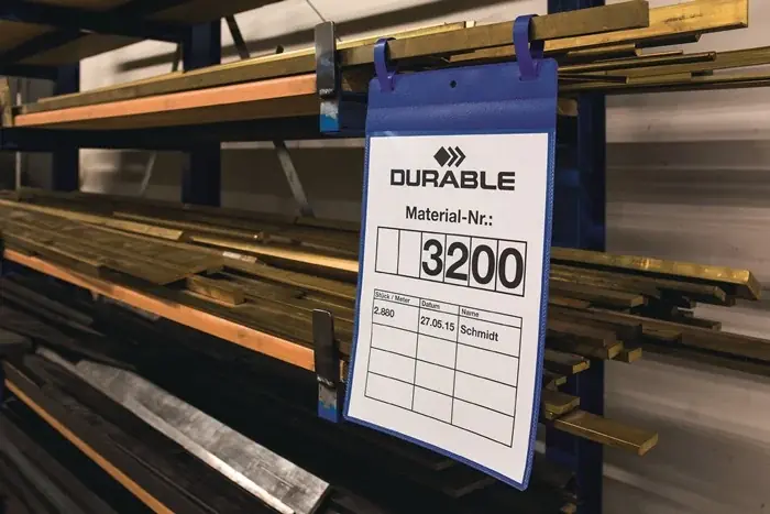 Dokumententasche B210xH297mm DINA4 hoch m.2Laschen dunkelblau Pak.a 50St.DURABLE Ausverkauf