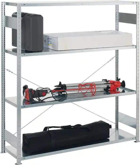 Nur Für Kurze Zeit Großfachsteckregal H2000xB1700xT500mm Grundregal 4 Stahl-Bd.verz.silber META