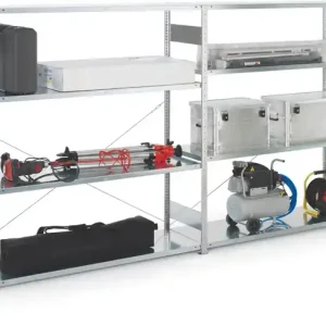 Großfachsteckregal H2000xB1700xT600mm Anbauregal 4 Stahl-Bd.verz.silber META Jetzt Kaufen