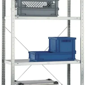 Preisreduziert Steckregal H2000xB1000xT300mm Grundr.verz.2 Rahmen,4 Fbd.Trgf.150kg Feldl.1650kg
