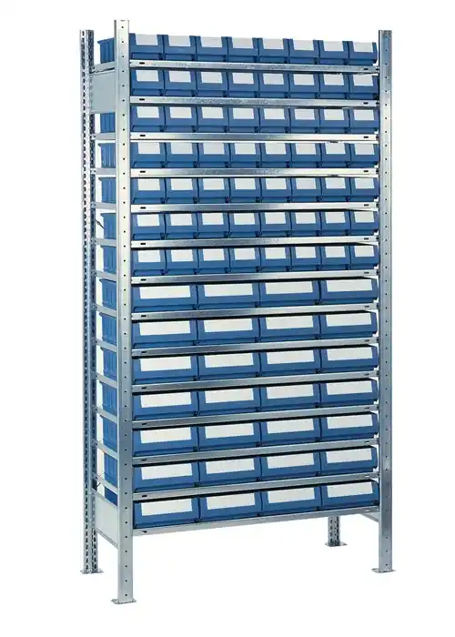 Steckregal H2000xB1000xT300mm Grundregal 14 Stahlböden 56 x 1,28 x 2 Jetzt Bestellen