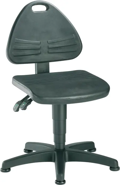 Heißes Angebot Arbeitsdrehstuhl ISITEC Bodengleiter Integralschaum schwarz 430-600mm BIMOS