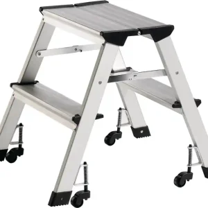Klapptritt Stufen 2 Plattform-H.440mm Alu.fahrbar Günstig