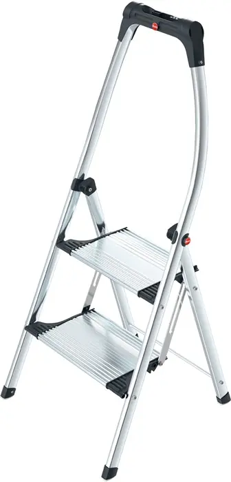 Geprüft Klapptritt K100 Stufen 2 Plattform-H.490mm Alu.m.Anti-Rutsch-Riffelung HAILO