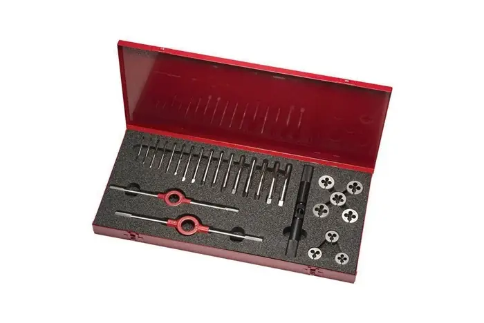 Zertifiziert Gewindeschneidzeugsatz HS-4M M5-M12 32tlg.HSS Metallkass.DORMER