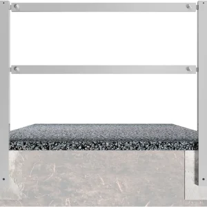 Wegesperre 70 x 70 mm, ortsfest, schraubbar, fv., mit Oberholm und Knieholm Preisknaller