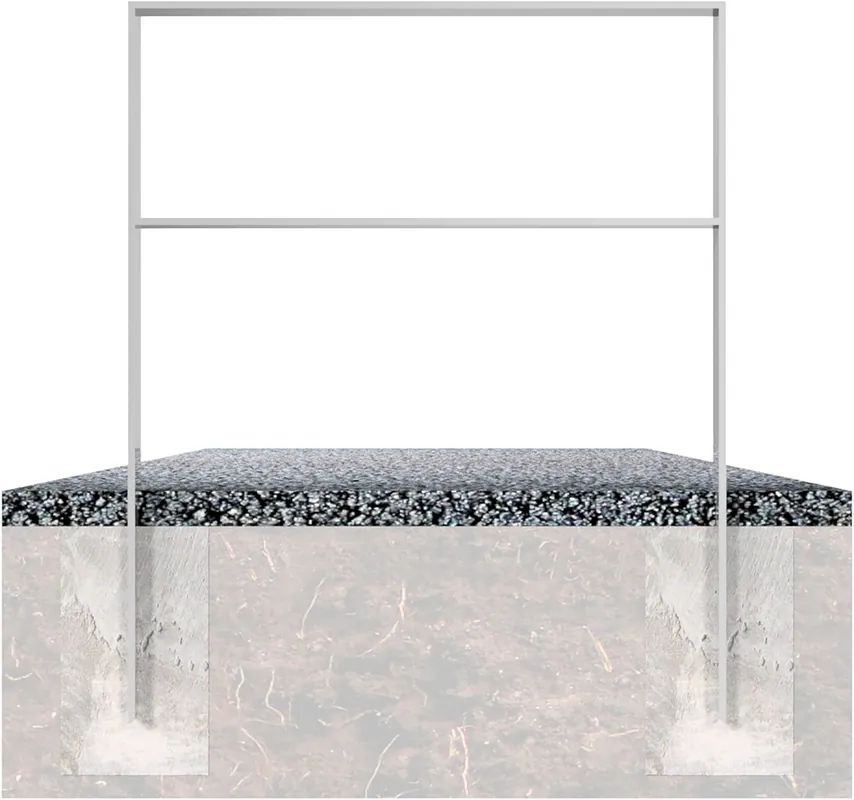 Fahrradanlehnbügel 80 x 12 mm mit Querholm Preisknaller