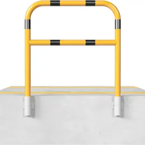 Schutzbügel Ø 60 mm, gelb, mit Knieholm, Wandmontage Saisonangebot