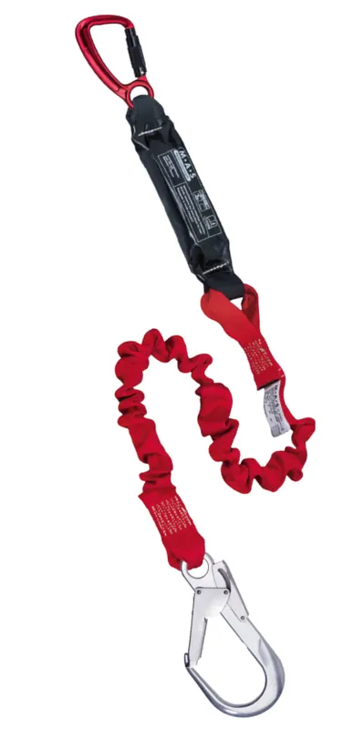 MAS Bandfalldämpfer-Verbindungsmittel FlexBelt 2 Meter mit flexiblen Gurtband und versch. Haken Top-Angebot