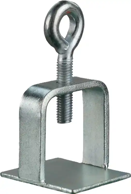 Neuheit Schake Schilderklemme feuerverzinkt ohne Ösen/Haken für 40 x 40 mm - Ø 42 mm Schaftrohr