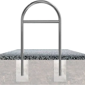 Top-Seller Edelstahlbügel Ø 48 mm, 650 x 1200 mm, mit Querholm, zum Einbetonieren