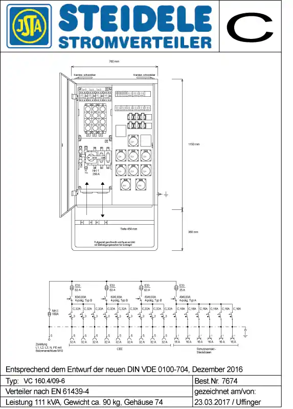 Steidele Containerverteiler VC 160.4/09-6 Neu