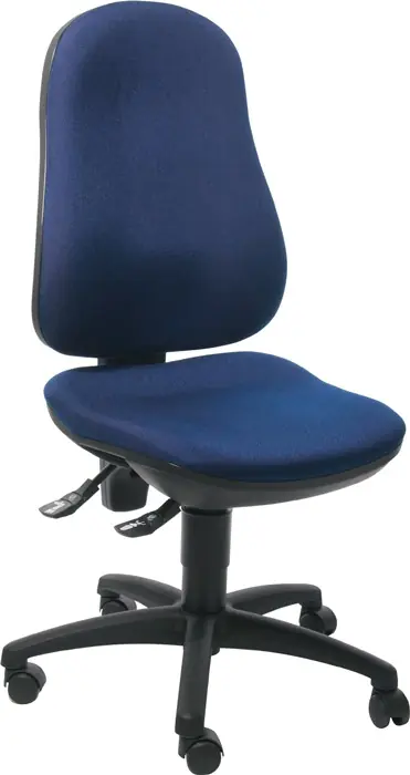 Echt Bürodrehstuhl m.Permanentkontakt blau 420-550mm Trgf.110kg TOPSTAR