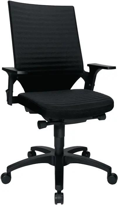 Bürodrehstuhl Autosynchr.-T.schwarz 420-550mm m.Lehnen Trgf.110kg TOPSTAR Knallerangebot