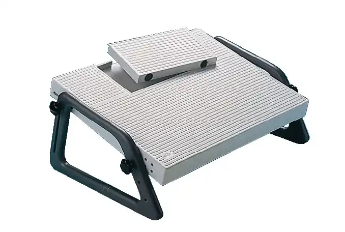 Solange Der Vorrat Reicht Fußstütze lichtgrau B490xT350xH210mm Höhenverstellung stufenlos 40-210mm WEDO
