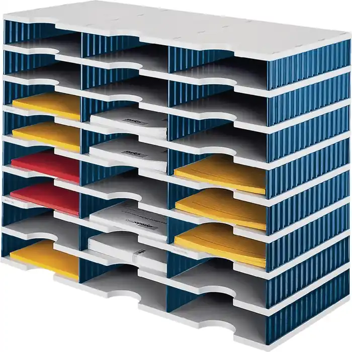Sortierablage Trio 24 Fächer H573xB723xT331mm Polystyrol grau/blau STYRO Jetzt Kaufen