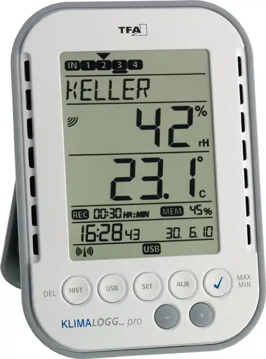 Direktkauf Thermo-Hygrometer Messber.0 b.50GradC/Luft 1-99% H137xB98xT26mm Ku.TFA