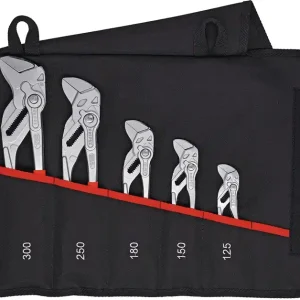 Zangenschlüsselset Inh.5-tlg.verchr.Rolltasche KNIPEX Rabatt