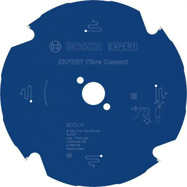 Kreissägeblatt Expert for Fibre Cement AD 165mm Z.4 TCG Bohr.20mm Zertifiziert