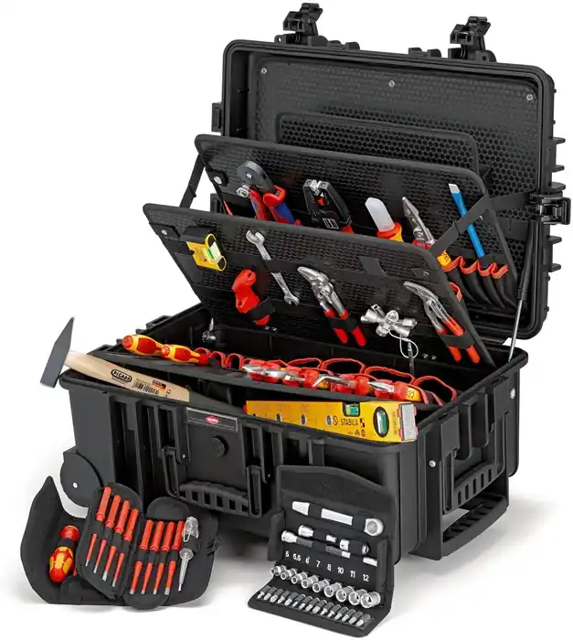 Saisonangebot Werkzeugkoffer Robust45 Move 63-tlg.Koffer a.schlagfestem PP f.Elektriker KNIPEX