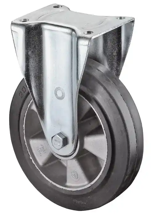 Schwerlast-Bockrolle D.125mm Trgf.220kg Elastikgummi 138mm 110mm BS ROLLEN Günstig