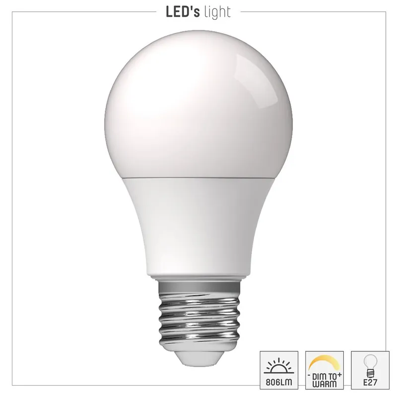 Led SMD Leuchtmittel - Klassisch A60 E27 8,5W 806lm CCT 2700—2200K Opal 240° - dimmbar Angebot