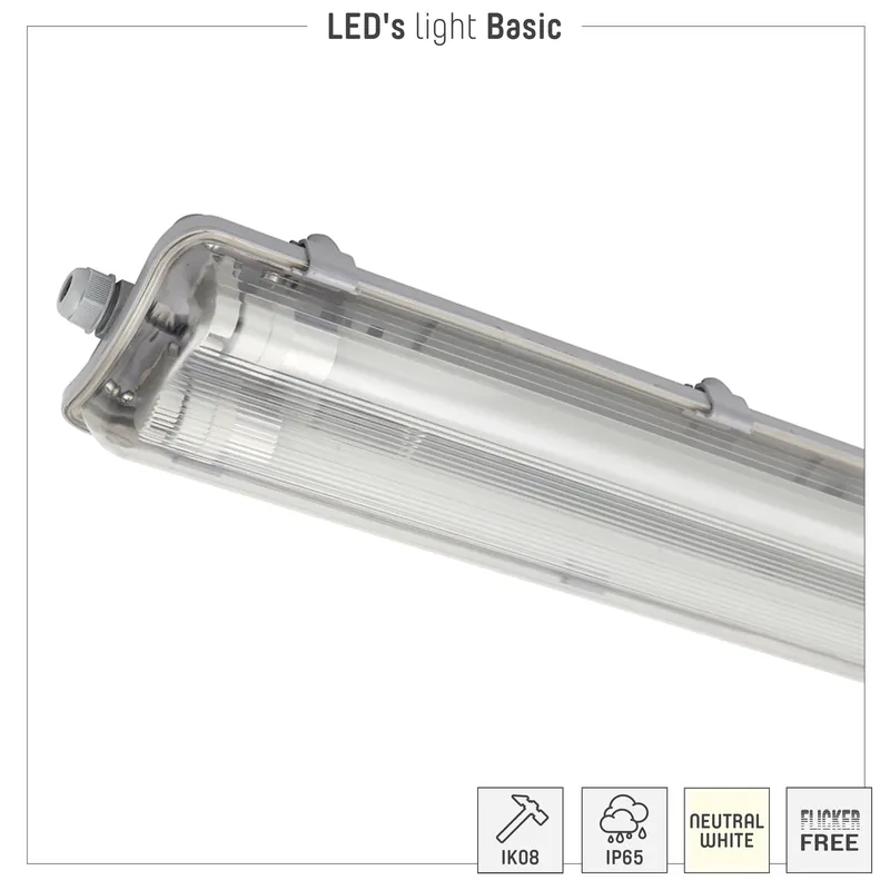 LED Wannenleuchte - 2x9W 60cm 2160lm 4000K IP65 Nur Heute