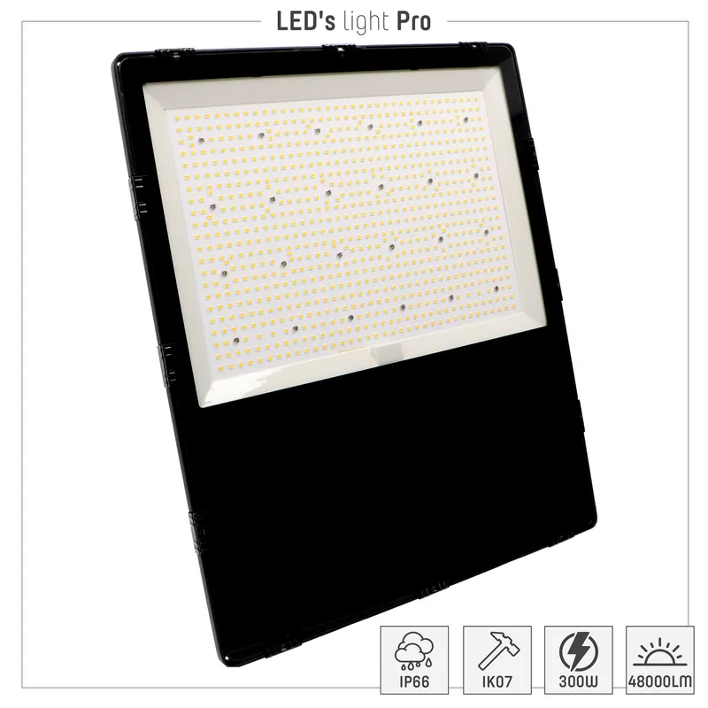 Top-Seller Strahler - 300W 50000lm 4000K IP66 - CREE LED - Sosen Netzteil - Schwarz