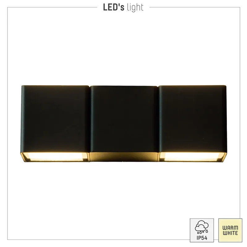 Preisreduziert LED outdoor - wandleuchte Lissabon-Sün - 5,5W 110lm 2700K IP54 - Anthrazit