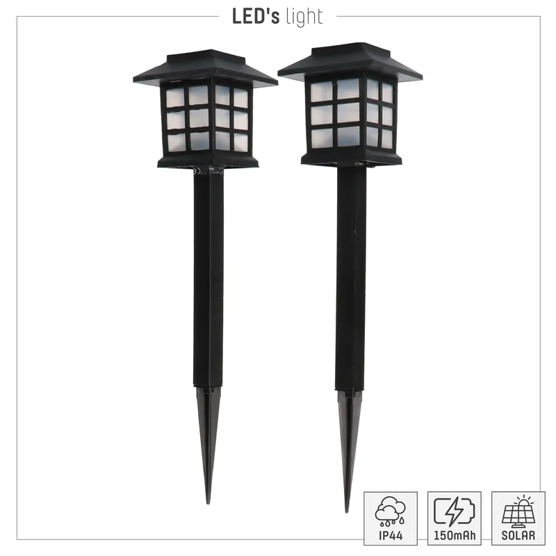 Highlight Solar outdoor licht mit erdspieß - Kiew 1lm 2700K IP44 - Sensor - Schwarz