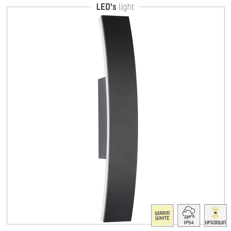 Bestseller LED outdoor - wandleuchte Catalina - 7,5W 780lm 3000K IP54 - Anthrazit