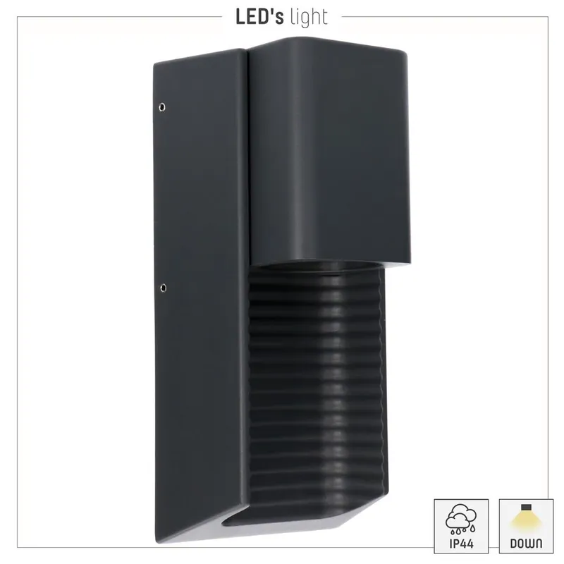 LED outdoor - wandleuchte Charlotte - 1xGU10 IP44 - Anthrazit Online Kaufen