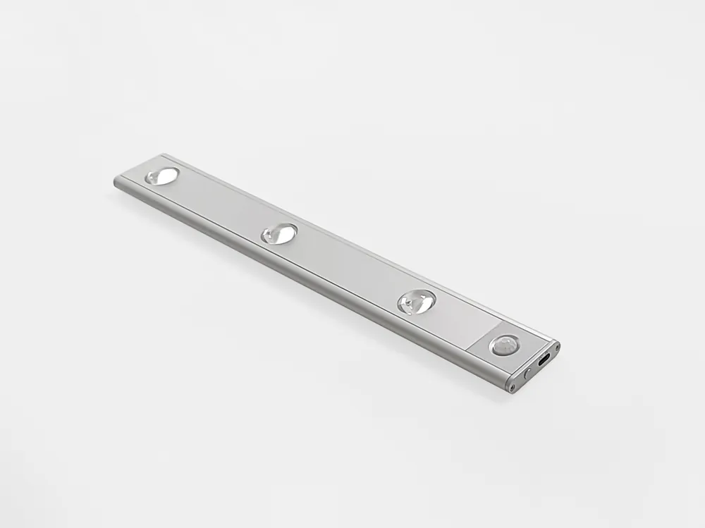 LED Schrankleuchte - 340mm 75lm 3000-6000K CCT + RGB - PIR Sensor - Silber Schneller Versand