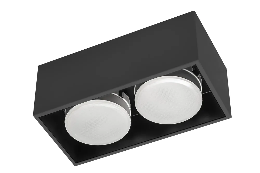 Zertifiziert Leuchte ohne Leuchtmittel - 2x GX53 IP20 - Stahl - Schwarz