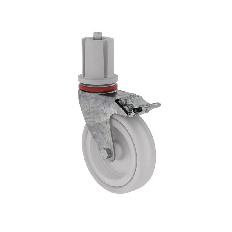 Top-Preis MUNK Lenkrolle ø 125 mm mit Feststellbremse und Zapfen
