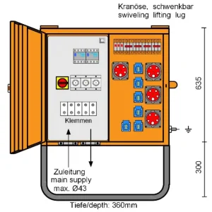 Sofort Bestellen Merz Verteilerschrank M-VEV 63/22-6/V2/X - 44 kVA