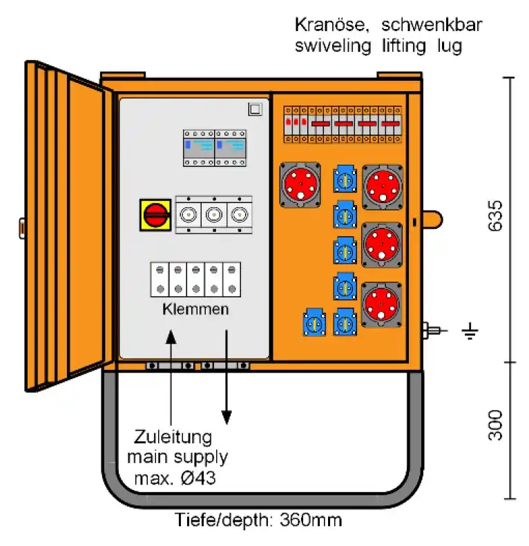 Sofort Bestellen Merz Verteilerschrank M-VEV 63/22-6/V2/X - 44 kVA