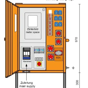 Merz Anschlussverteilerschrank M-AVEV 63/221-6/V2/X - 44 kVA Echt