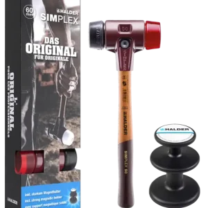 Neue Kollektion HALDER SIMPLEX 3026 Aktionsbox Schonhammer Ø60 mm + Magnethalter schwarz