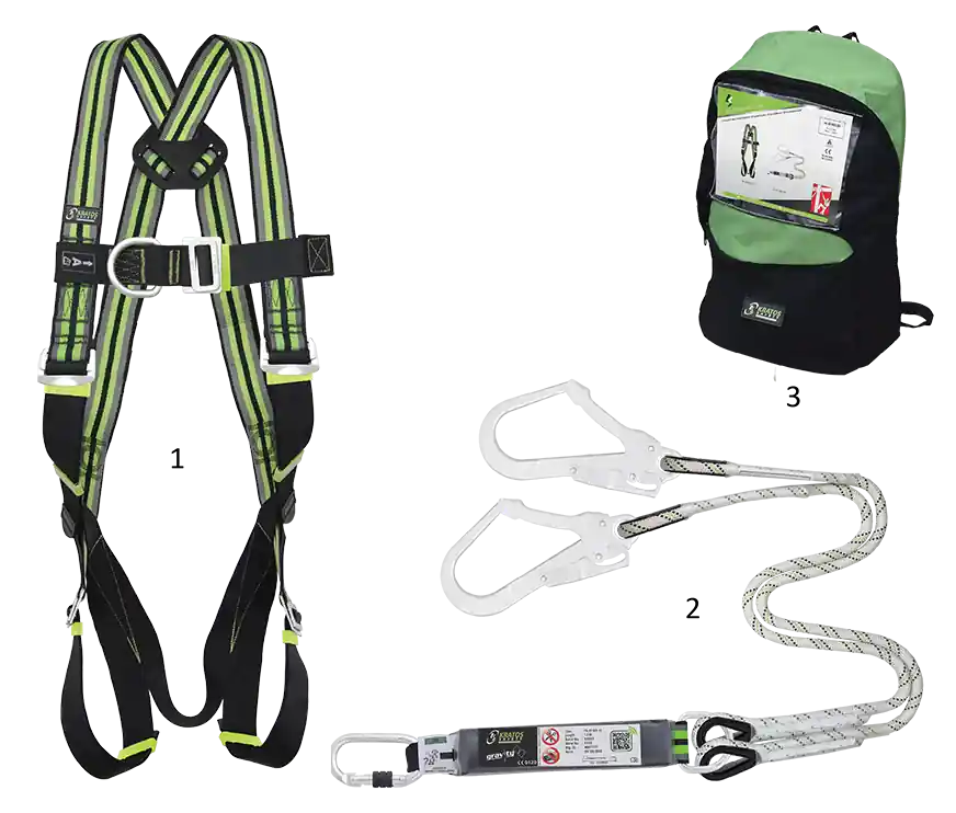 Kratos Safety 8000500 Set für Stahlbau Kranausleger Echt